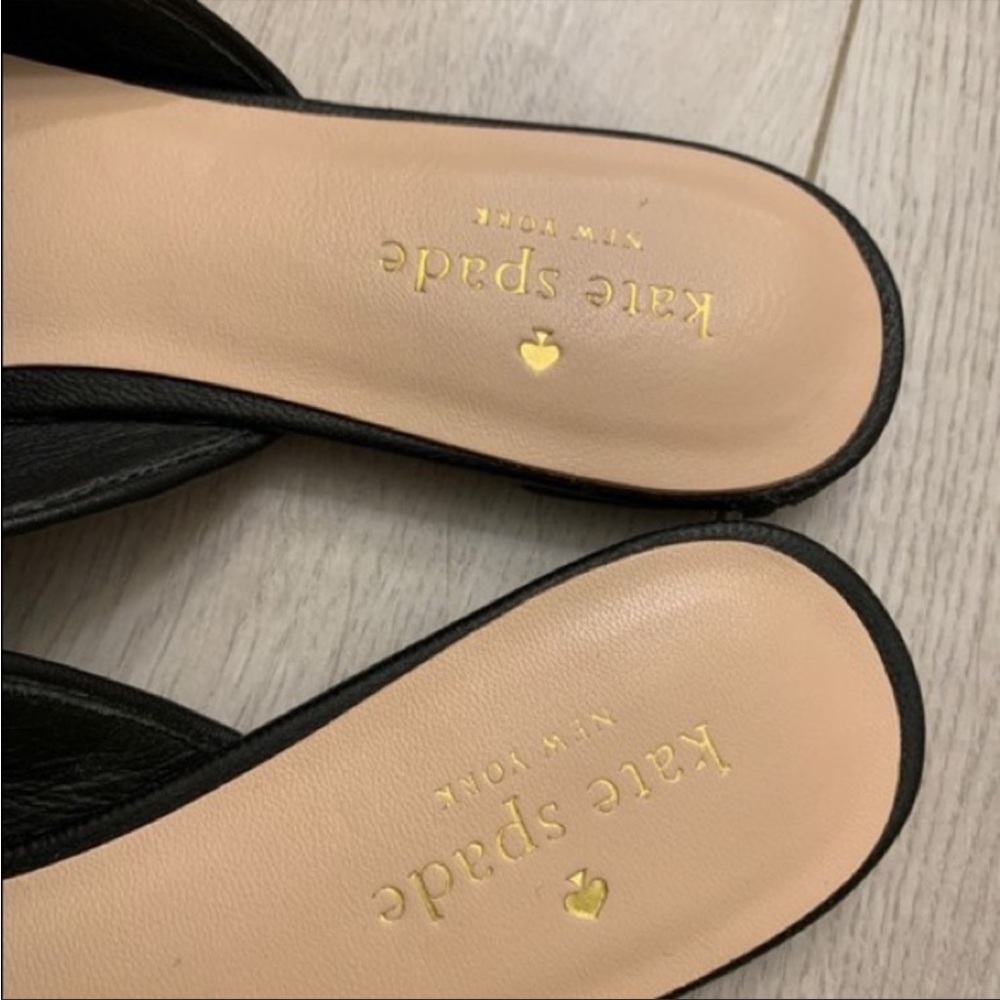 Kate Spade leather black mules!
